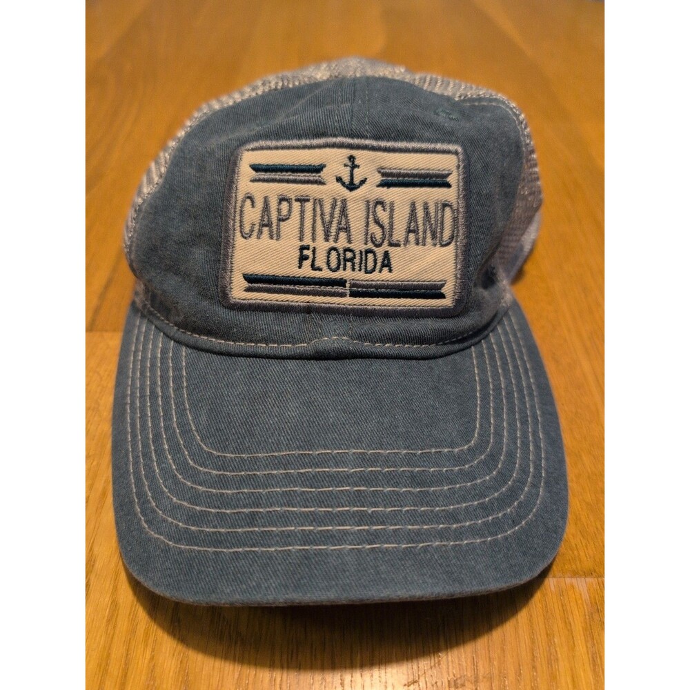 Captiva Island Florida Embroidery Blue Denim Baseball Mesh Hat Cap Adjustable